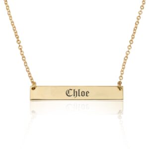 Customize Bar Necklace - Beleco Jewelry