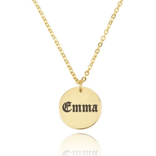 Coin Necklace With Engraving - Beleco Jewelry