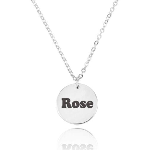 Coin Necklace With Engraving - Beleco Jewelry