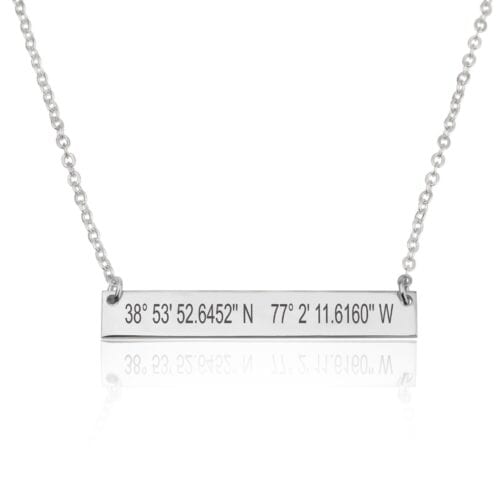 Coordinates Bar Necklace - Beleco Jewelry