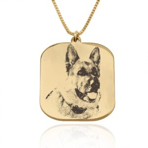 Custom Dog Portrait Necklace - Beleco Jewelry