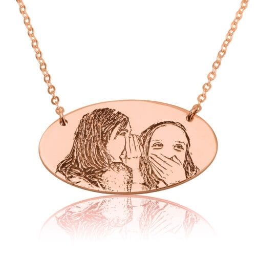 Custom Engraved Photo Necklace - Beleco Jewelry