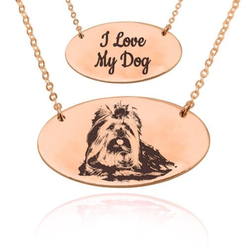 Custom Pet Engraved Photo Necklace - Beleco Jewelry