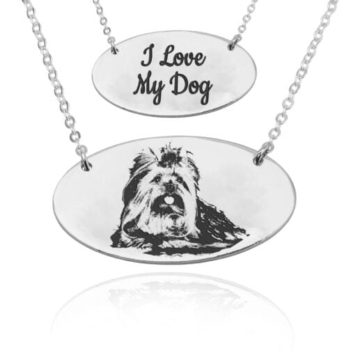 Custom Pet Engraved Photo Necklace - Beleco Jewelry