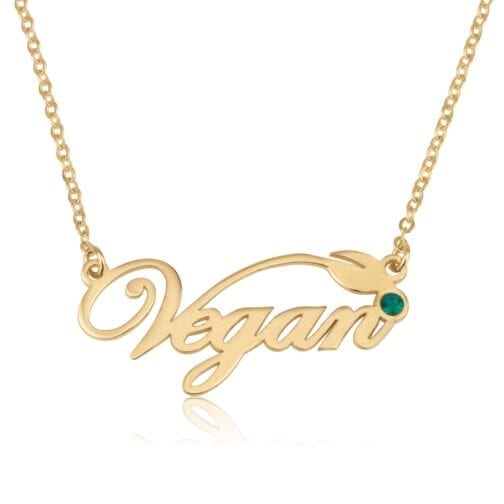 Custom Vegan Pride Necklace - Beleco Jewelry