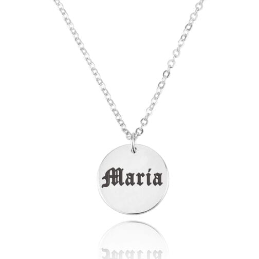 Engraving Disc Necklace - Beleco Jewelry