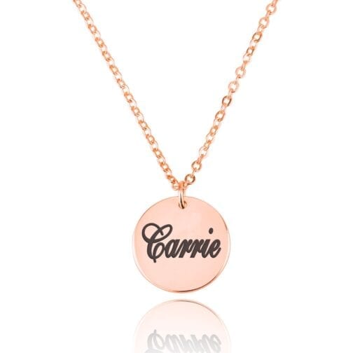 Engraving Disc Necklace - Beleco Jewelry