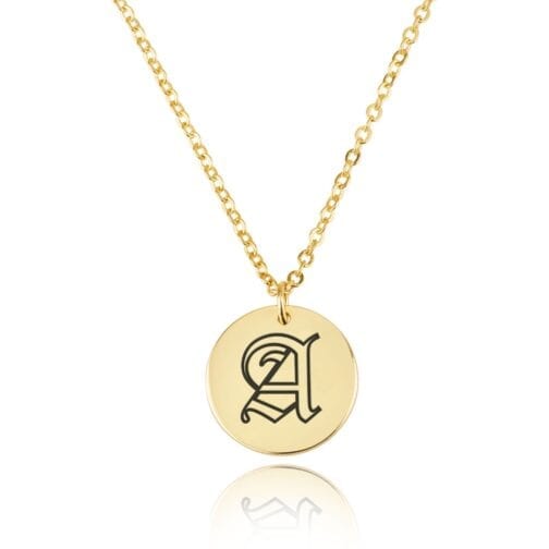 Engraving Letter Necklace - Beleco Jewelry