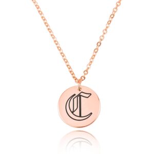 Engraving Letter Necklace - Beleco Jewelry