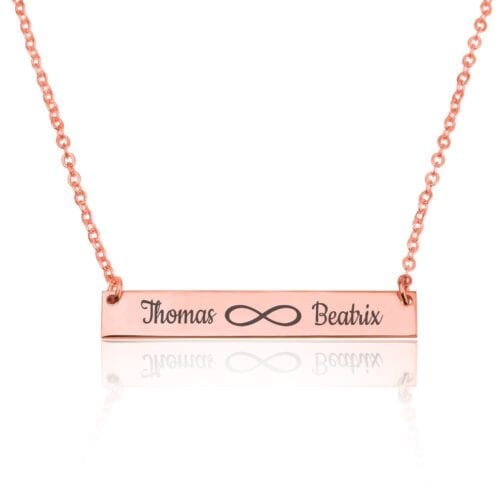 Infinity Names Bar Necklace - Beleco Jewelry