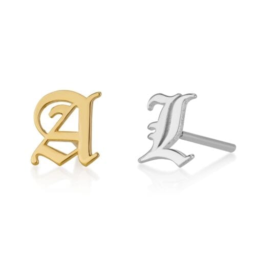 Initial Stud Earrings - Beleco Jewelry