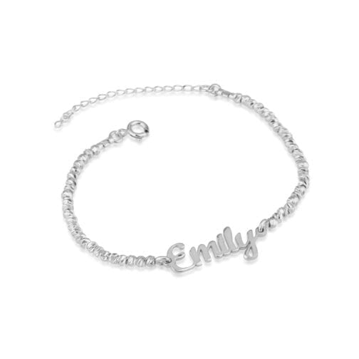 Laser Beads Name Bracelet - Beleco Jewelry