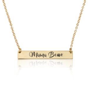 Momma Bear Necklace - Special Mother Gift - Beleco Jewelry