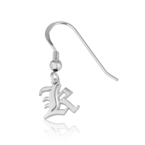Old English Initial Earrings - Beleco Jewelry