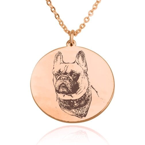 Personalized Dog Photo Engraved Necklace - Beleco Jewelry