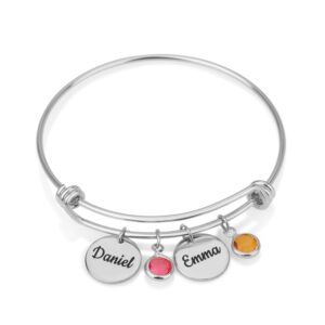 Personalized Gift For Mom Charm Bracelet - Beleco Jewelry