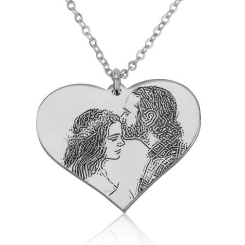 Personalized Heart Photo Necklace - Beleco Jewelry