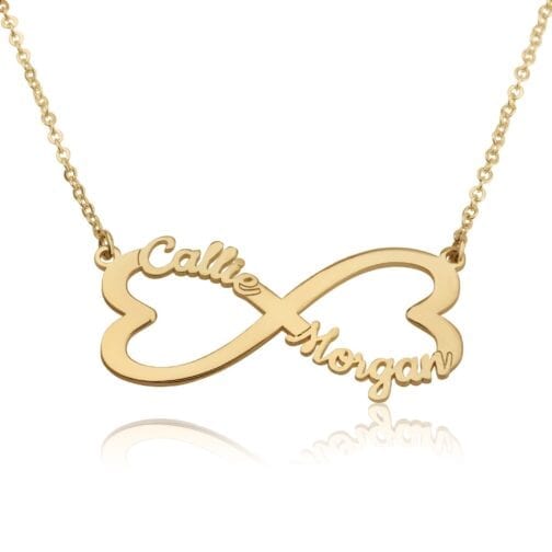 Personalized Infinity Necklace With Two Names - Beleco Jewelry