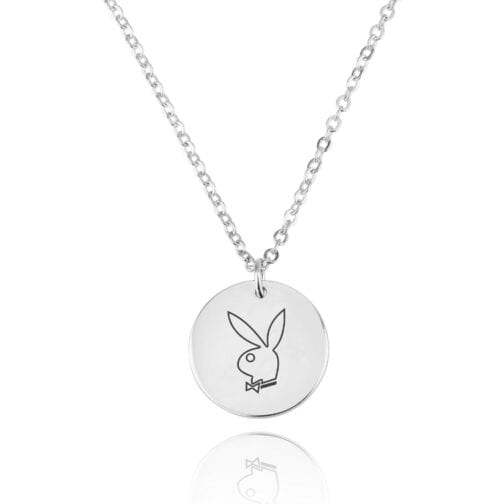 Playboy Engraving Disc Necklace - Beleco Jewelry