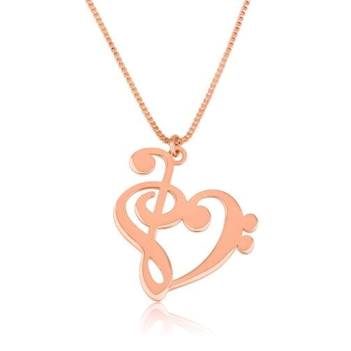 Treble Clef Bass Clef Necklace - Beleco Jewelry