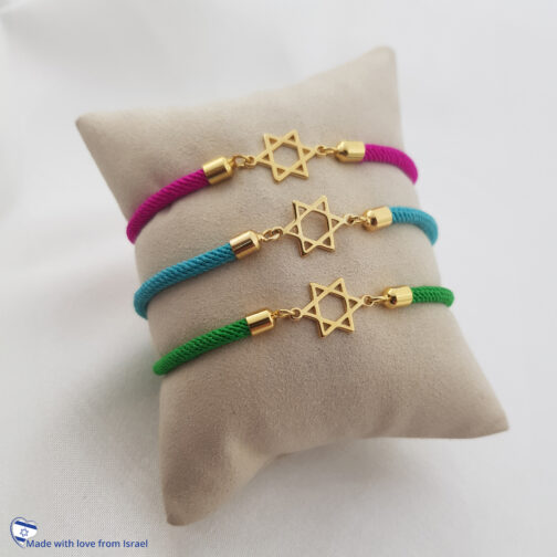 ⁦צמיד חבל מבד מגן דוד⁩ – תמונה ⁦3⁩
